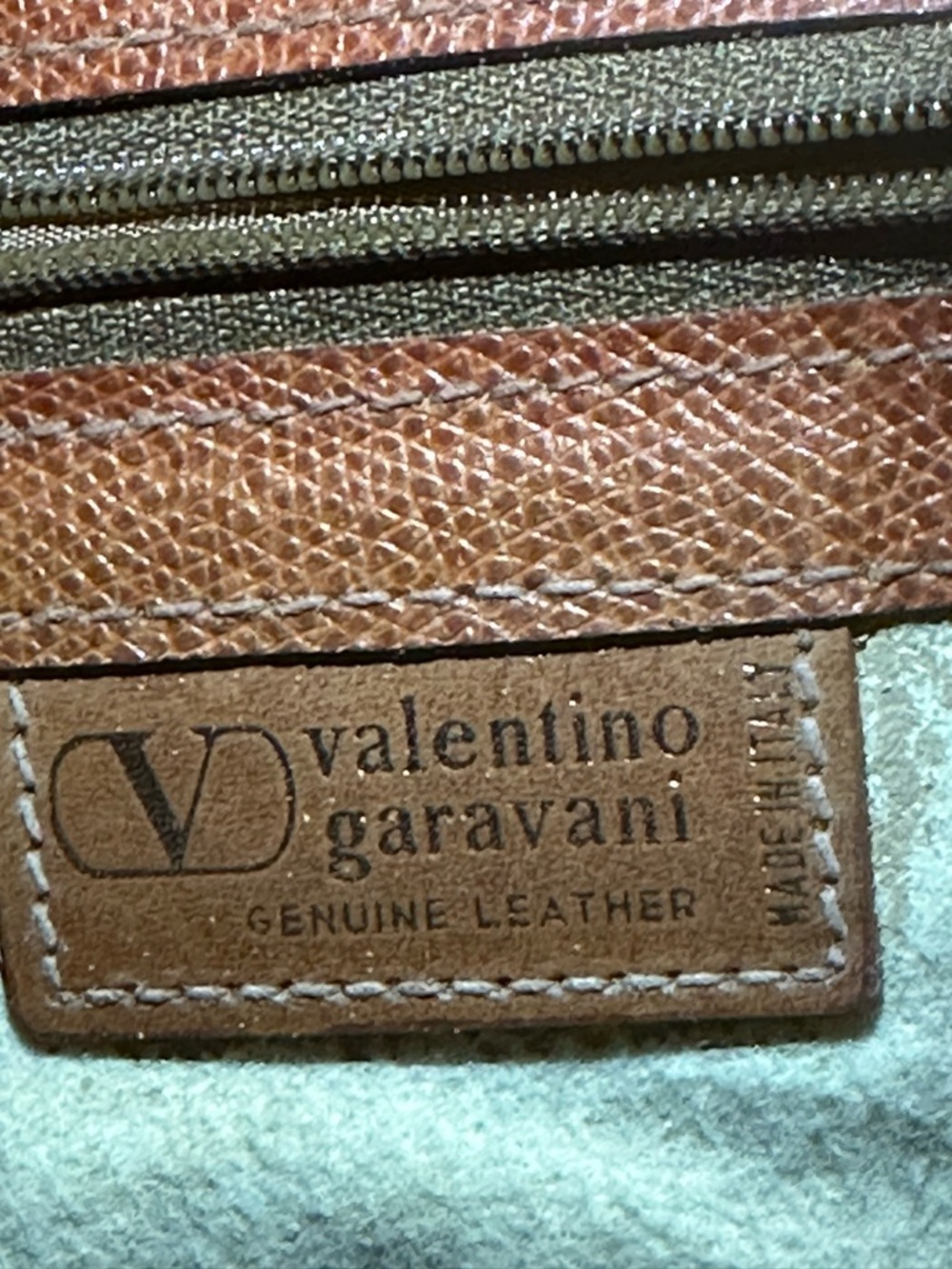 VTG Valentino Garavani Classic Brown Leather EnvelopeClutch Bag W/Gold Hardware - Picture 3 of 12